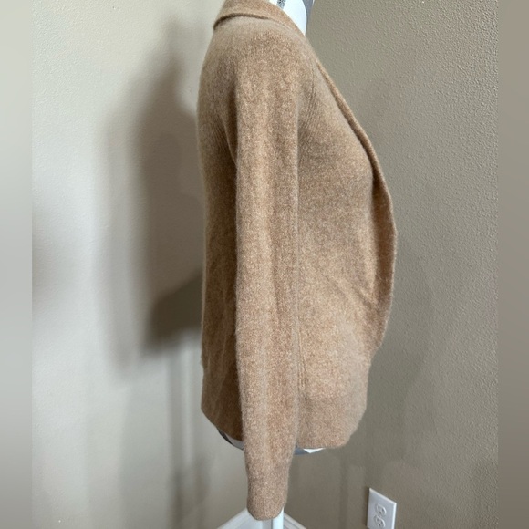 SAKS FIFTH AVENUE Tan Cashmere Sweater/cardigan, EUC! - Picture 2 of 7